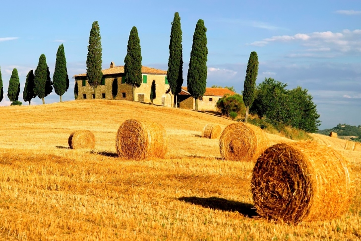 Fondo de pantalla Haystack in Italy