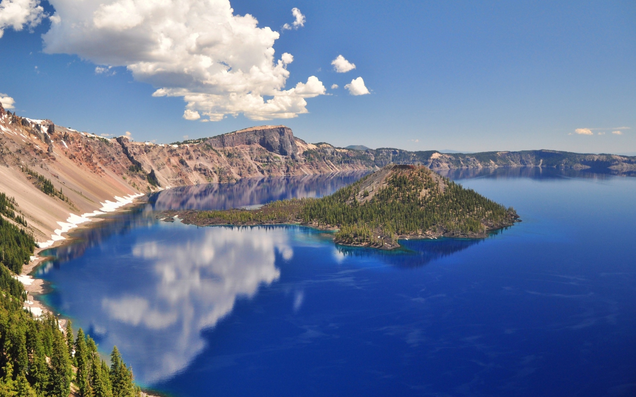 Screenshot №1 pro téma Crater Lake 1280x800