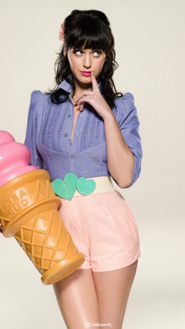 Das Katy Perry Ice-Cream Wallpaper 640x1136