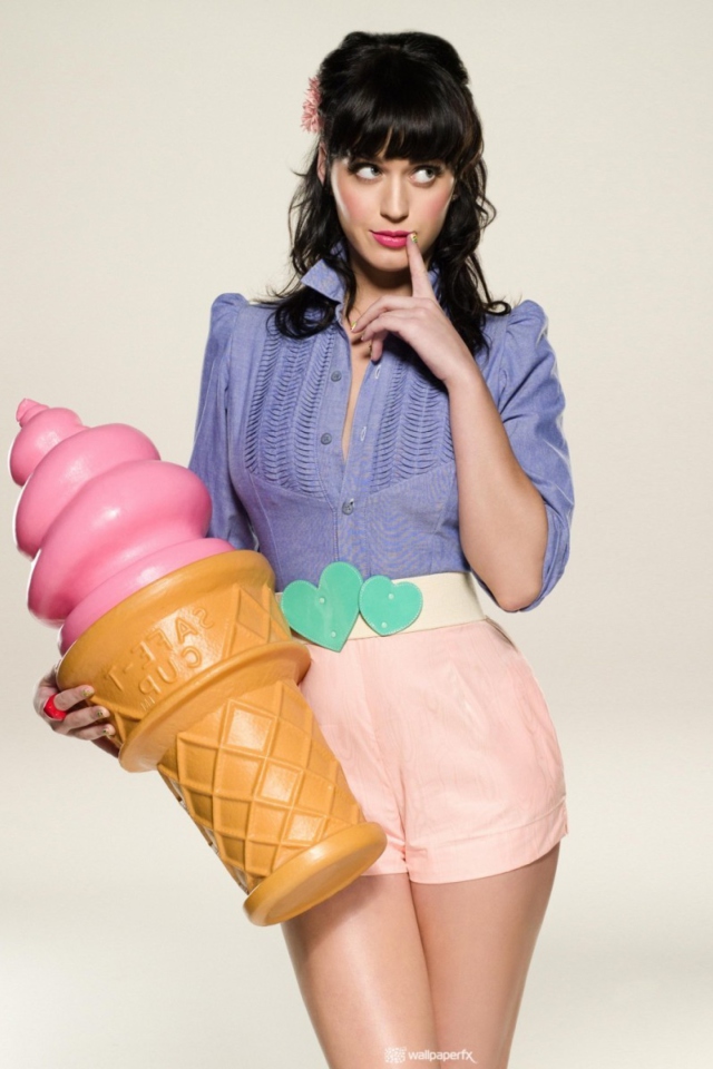 Das Katy Perry Ice-Cream Wallpaper 640x960