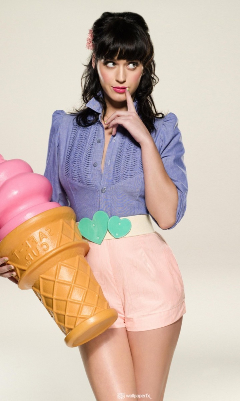 Das Katy Perry Ice-Cream Wallpaper 768x1280
