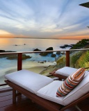 Sfondi Sunset Relax in Spa Hotel 128x160