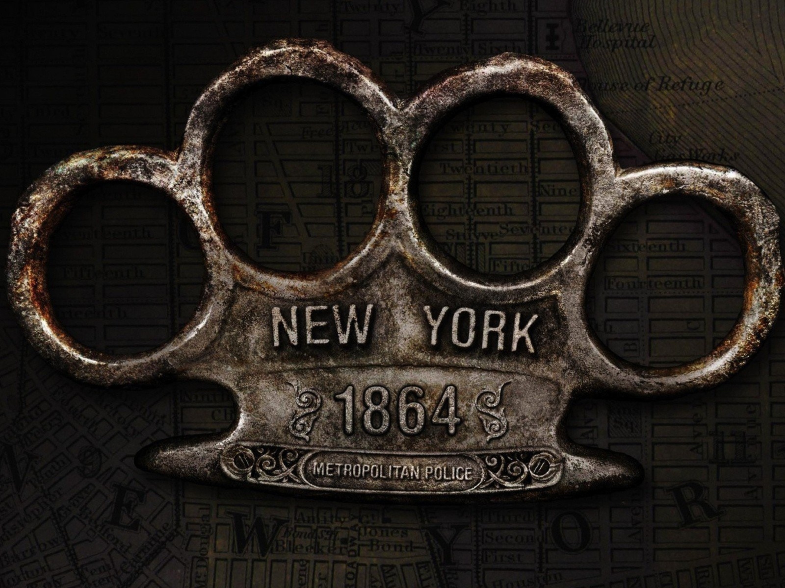 Fondo de pantalla New York Police Knuckles 1600x1200