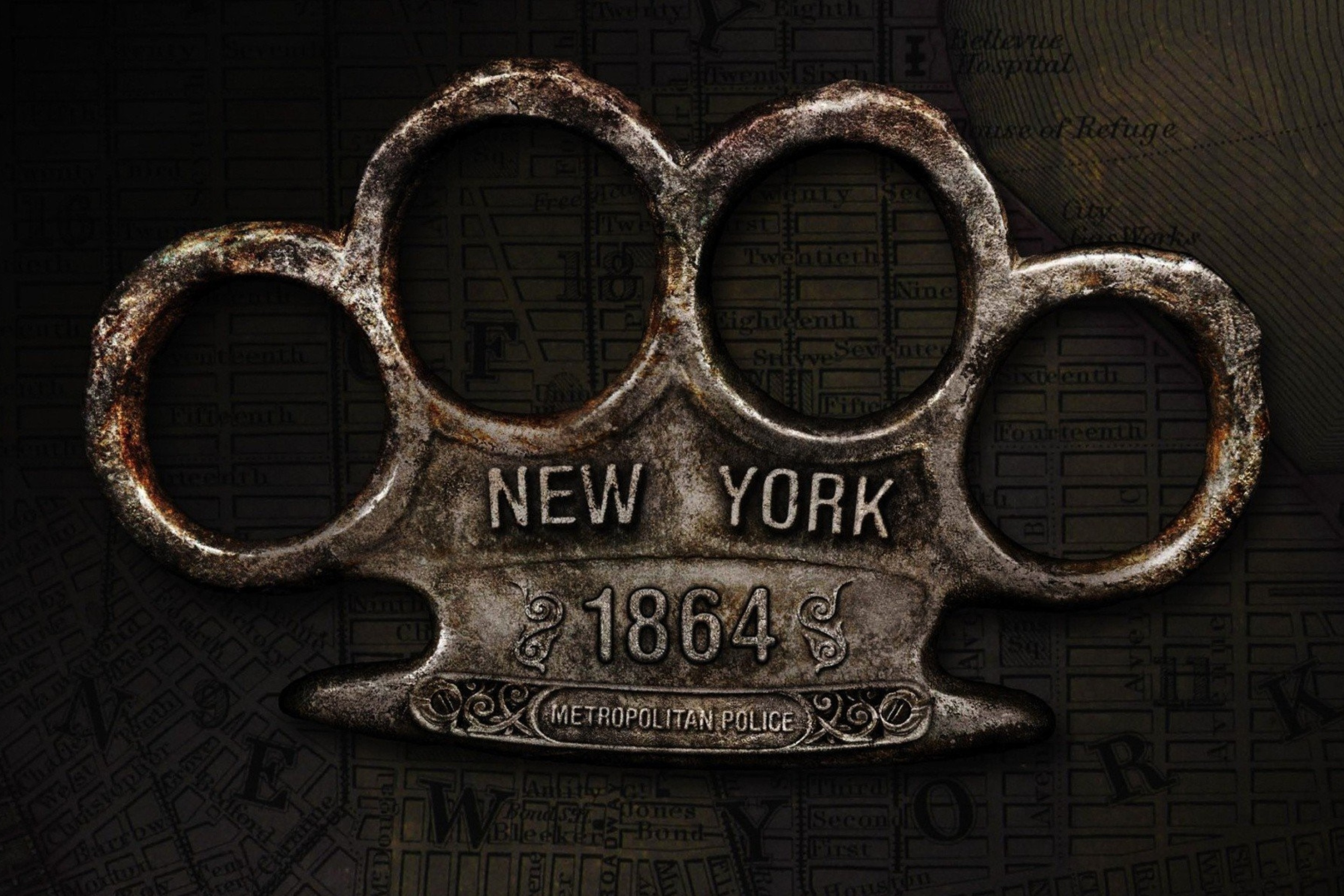 Обои New York Police Knuckles 2880x1920