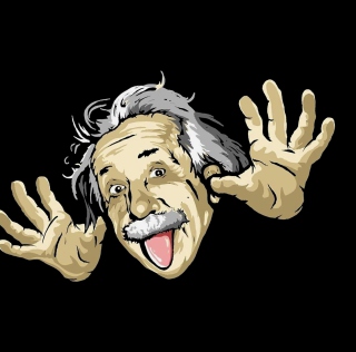 Funny Albert Einstein - Obrázkek zdarma pro iPad