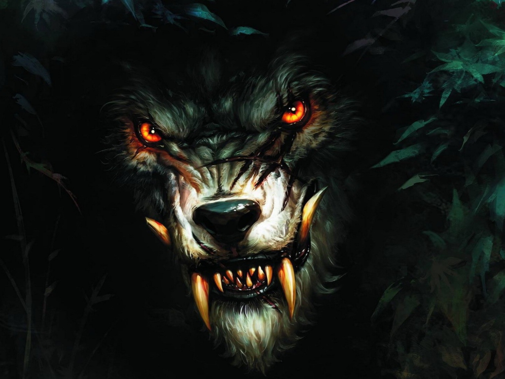Das Werewolf Artwork Wallpaper 1024x768