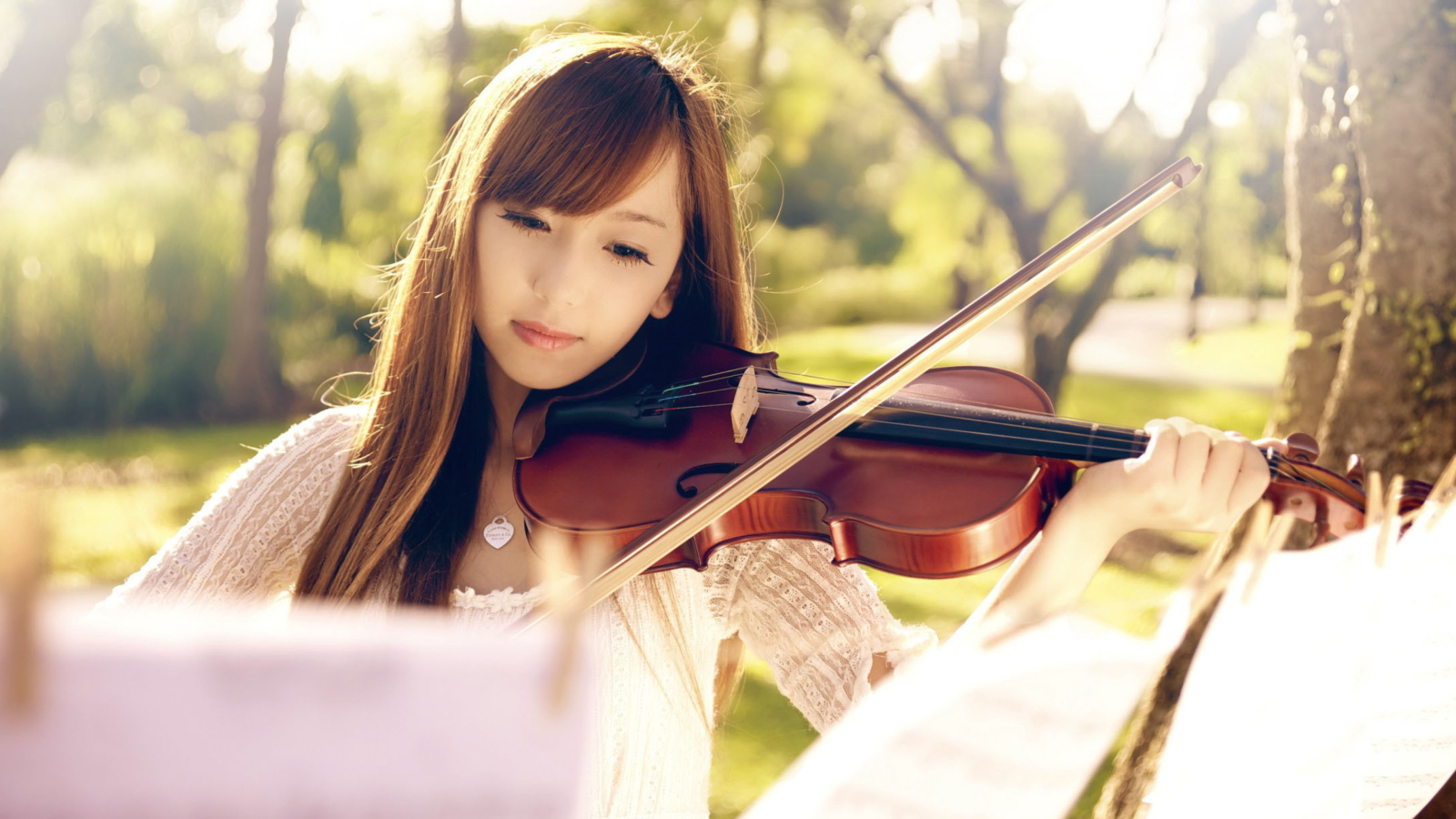 Playing Violin wallpaper 1600x900