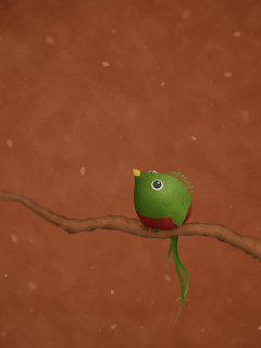 Green Bird Drawing screenshot #1 240x320