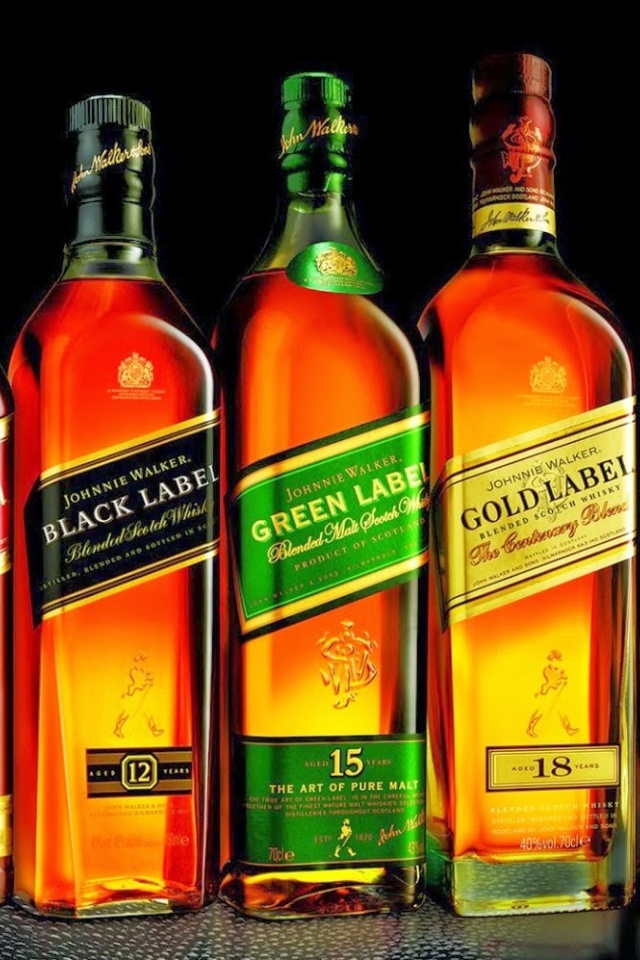 Das Johnnie Walker Label Whisky Wallpaper 640x960