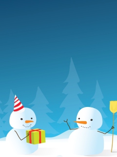 Обои Happy Winter Holidays 240x320