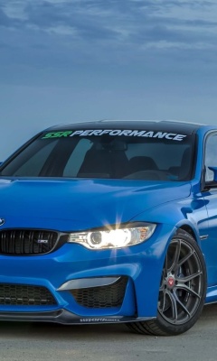 Fondo de pantalla BMW M3 Blue 240x400