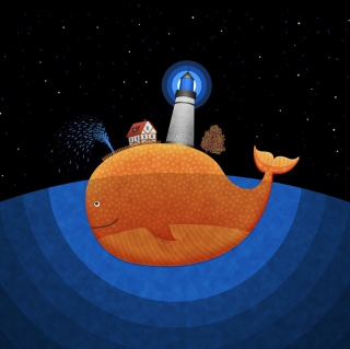 Happy Whale - Obrázkek zdarma pro iPad