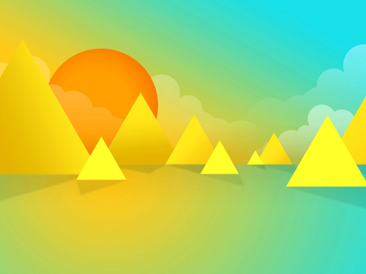 Yellow Geometric Shapes screenshot #1 1280x960