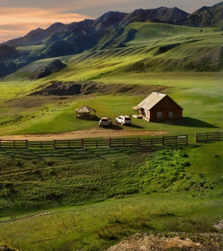 Little House In Mountains - Obrázkek zdarma pro 208x208