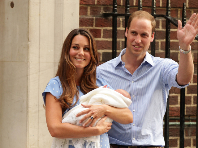 Fondo de pantalla Royal Family Kate Middleton and William Prince 640x480