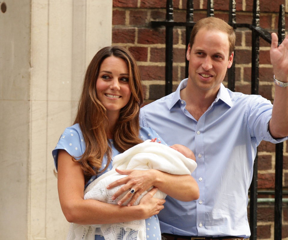 Обои Royal Family Kate Middleton and William Prince 960x800