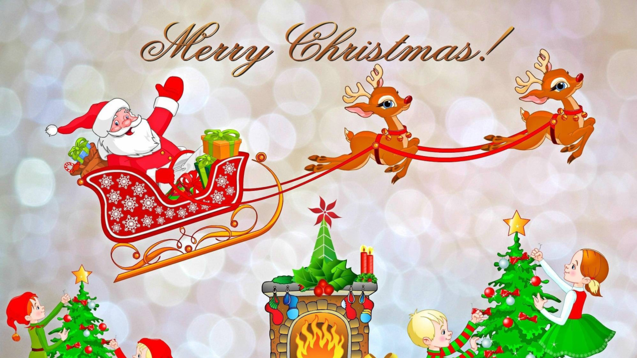 Das Merry Xmas Card Wallpaper 1280x720