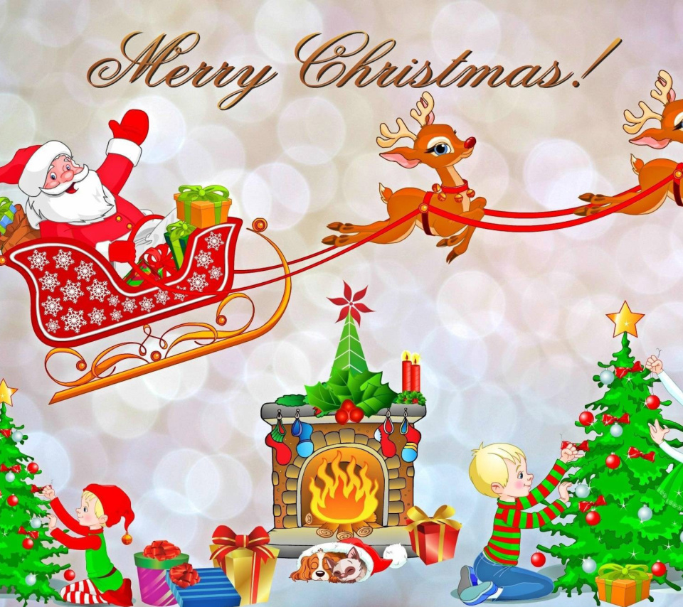 Fondo de pantalla Merry Xmas Card 960x854