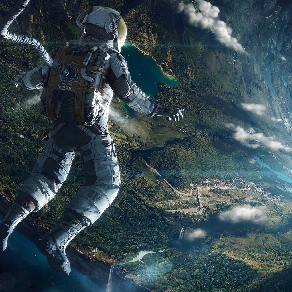 Astronaut In Space wallpaper 1024x1024