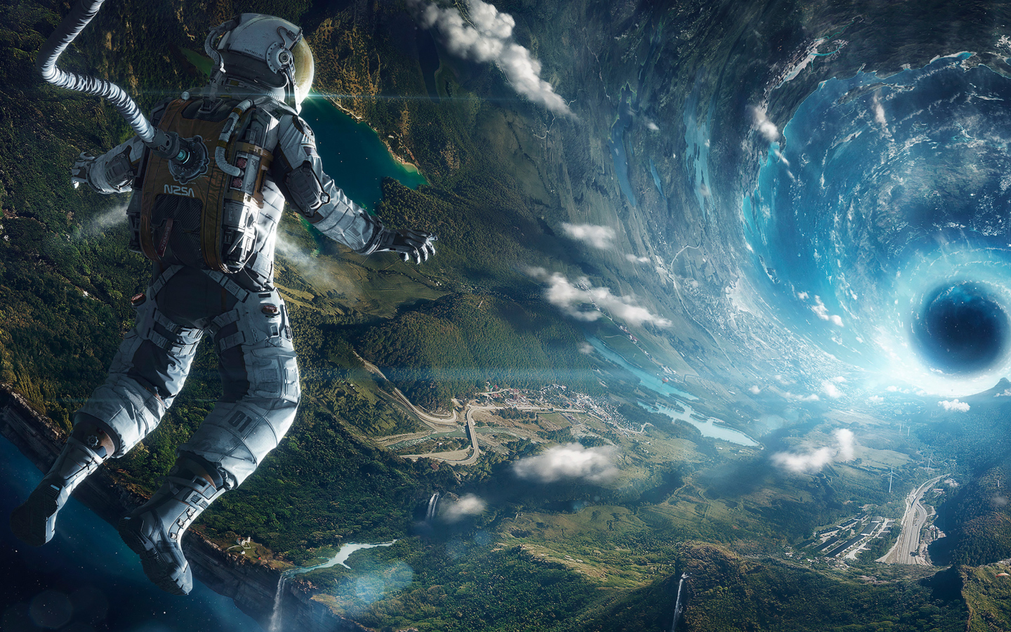 Fondo de pantalla Astronaut In Space 1440x900
