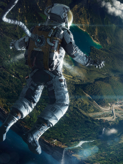 Das Astronaut In Space Wallpaper 240x320