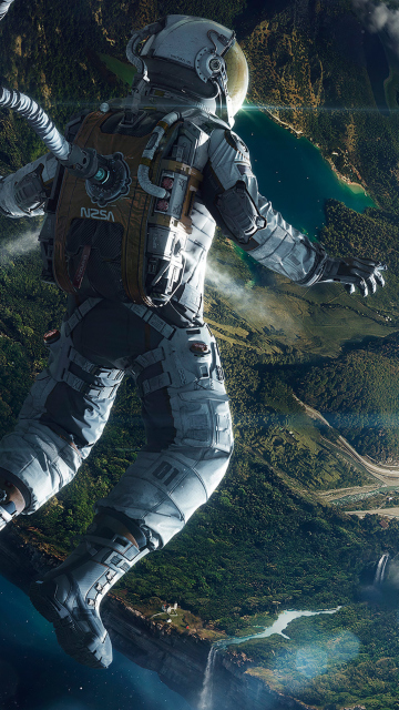 Das Astronaut In Space Wallpaper 360x640