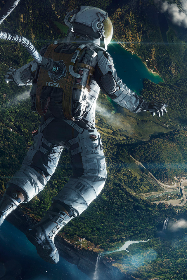 Das Astronaut In Space Wallpaper 640x960