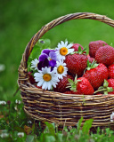 Das Strawberries in Baskets Wallpaper 128x160