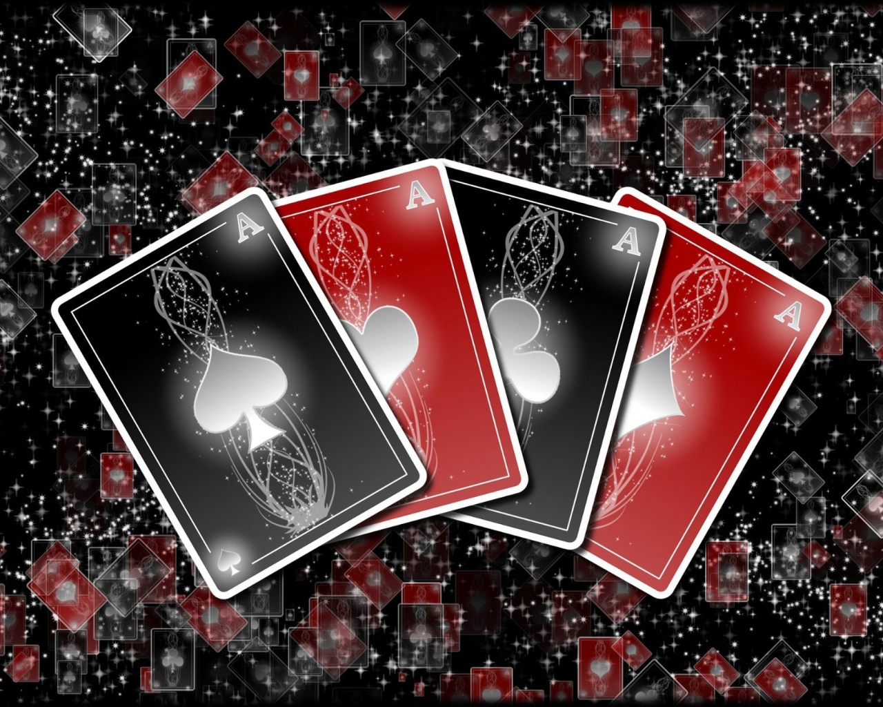 Обои Poker cards 1280x1024