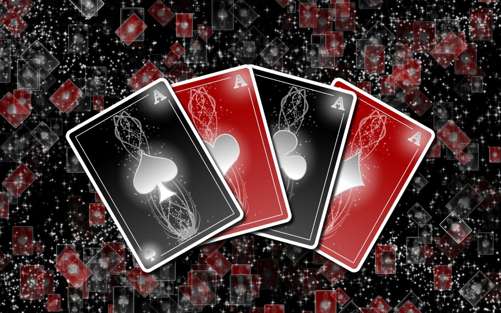 Обои Poker cards 1680x1050