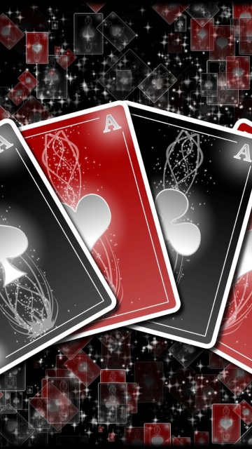 Обои Poker cards 360x640
