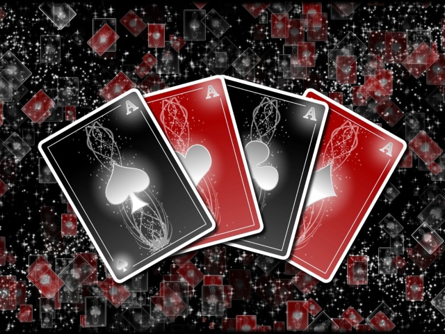 Das Poker cards Wallpaper 640x480