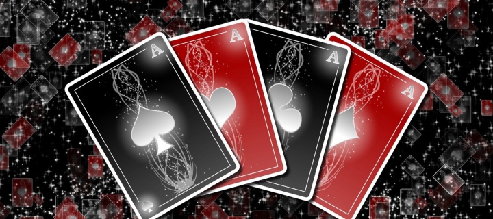 Das Poker cards Wallpaper 720x320