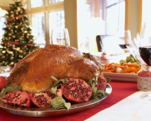 Das Turkey on Thanksgiving Day Wallpaper 220x176
