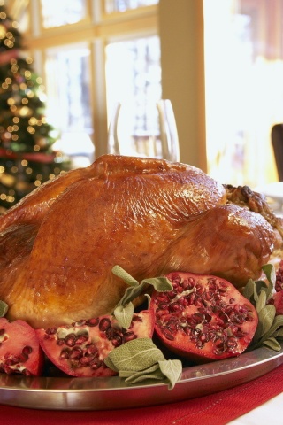 Das Turkey on Thanksgiving Day Wallpaper 320x480