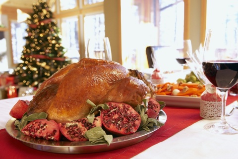 Das Turkey on Thanksgiving Day Wallpaper 480x320
