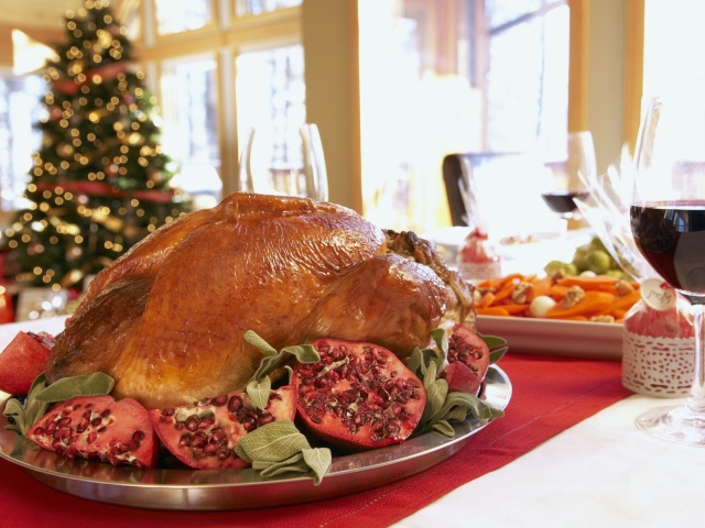 Das Turkey on Thanksgiving Day Wallpaper 640x480