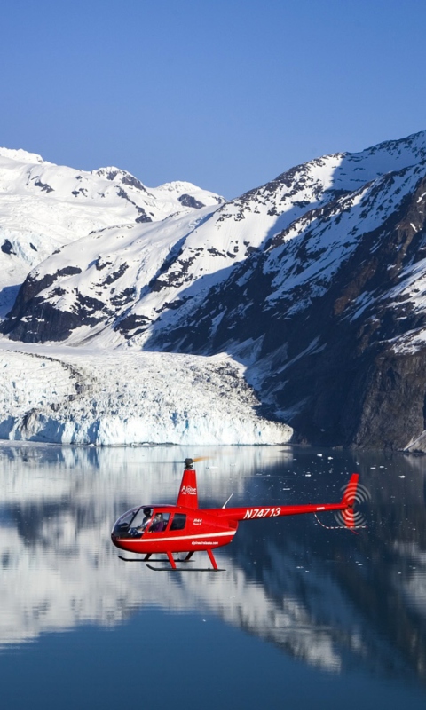 Red Helicopter wallpaper 480x800