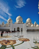Sheikh Zayed Mosque located in Abu Dhabi wallpaper 128x160