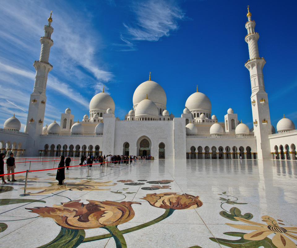 Das Sheikh Zayed Mosque located in Abu Dhabi Wallpaper 960x800
