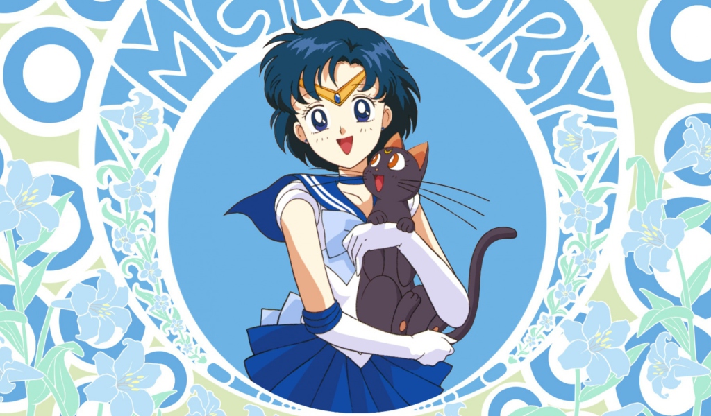 Sfondi Sailor Moon With Cat 1024x600