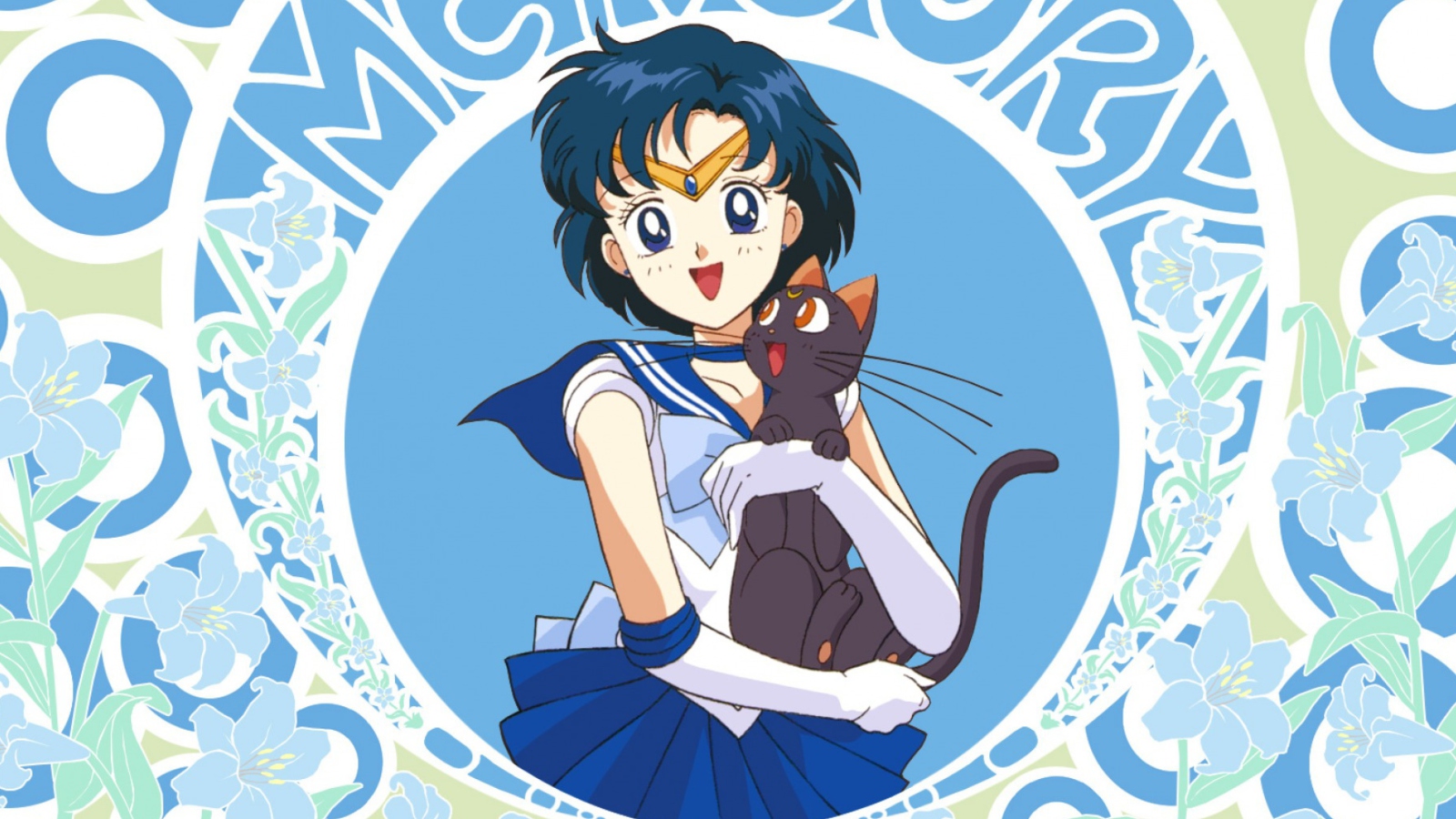 Screenshot №1 pro téma Sailor Moon With Cat 1600x900