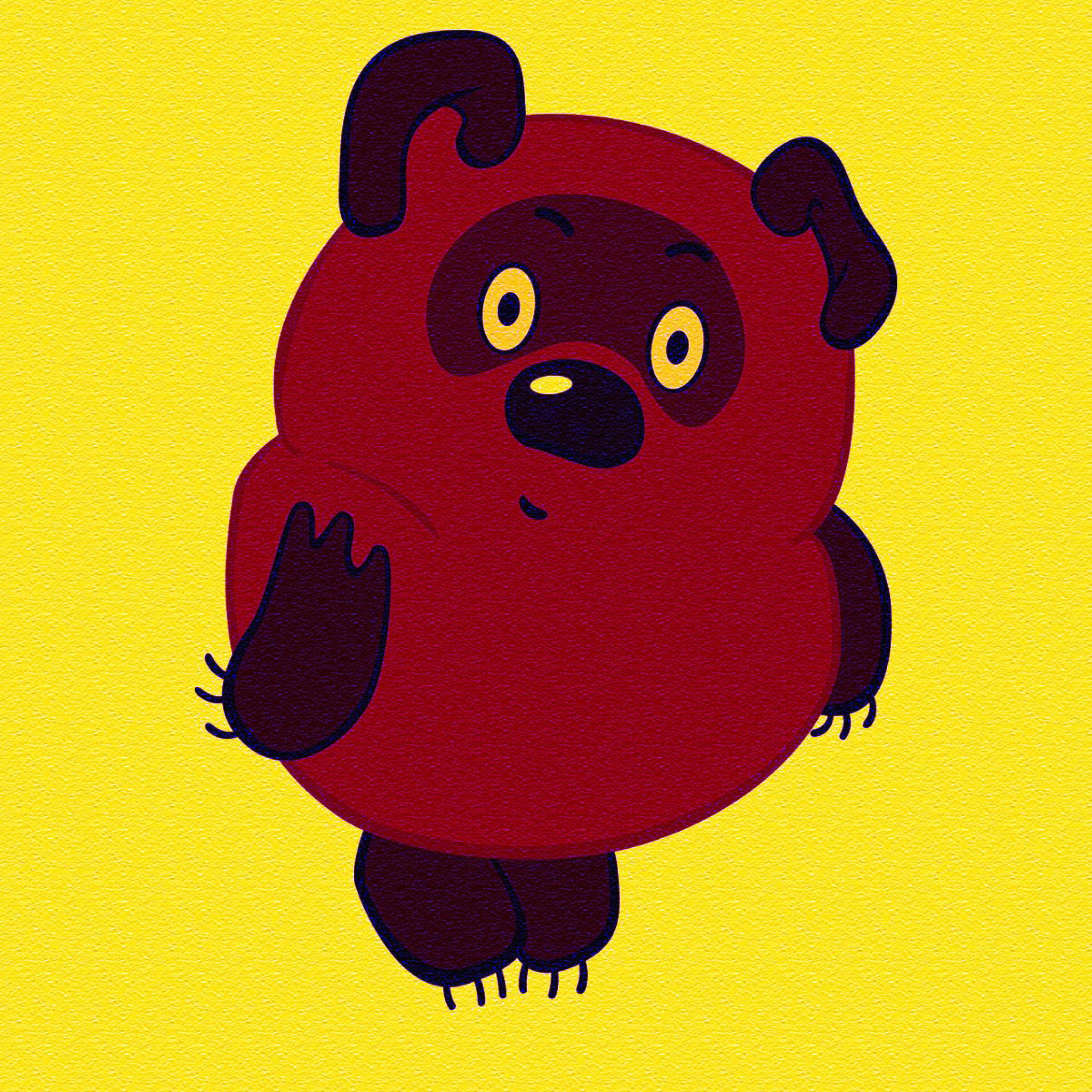 Das Russian Cartoon Character Winnie Pooh Wallpaper 2048x2048