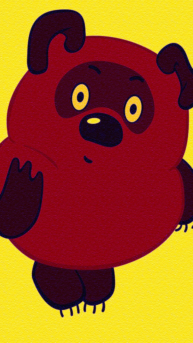Das Russian Cartoon Character Winnie Pooh Wallpaper 640x1136