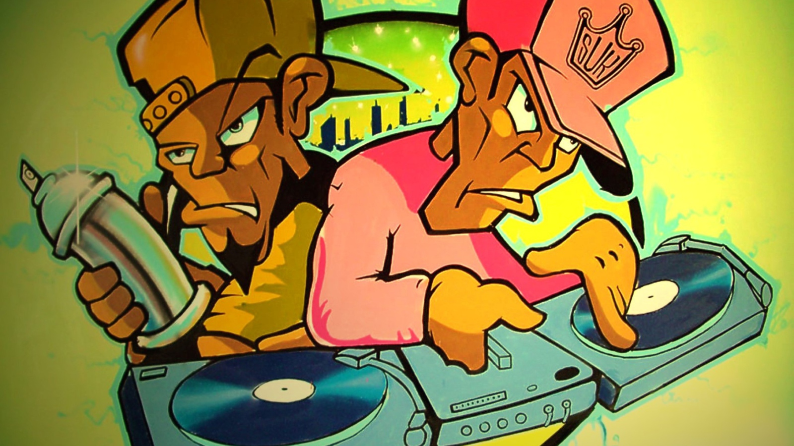 Das DJ Graffiti Wallpaper 1600x900