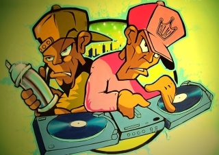 Free DJ Graffiti Picture for Android, iPhone and iPad