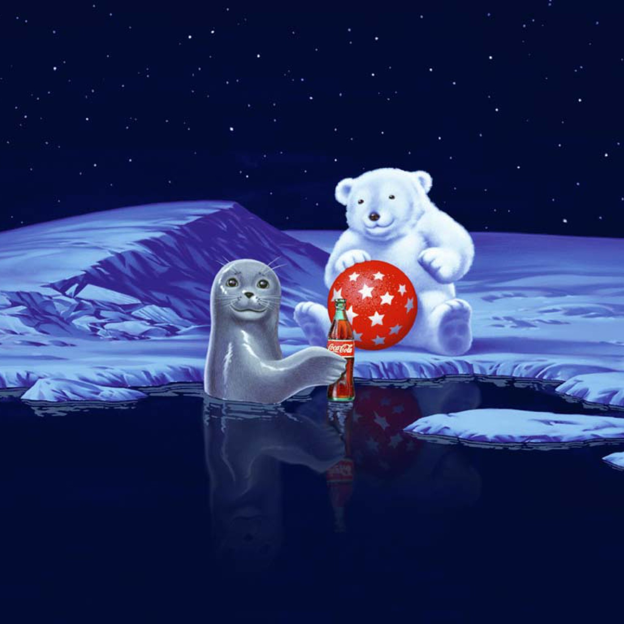 Screenshot №1 pro téma Seal Bear And Cola 2048x2048