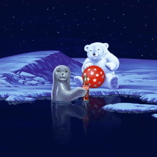 Seal Bear And Cola - Obrázkek zdarma pro 208x208