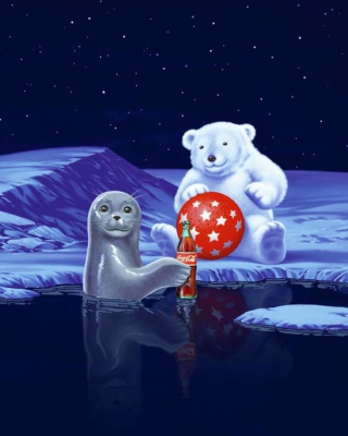 Seal Bear And Cola - Obrázkek zdarma pro Nokia C-Series