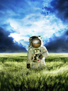 Обои Astronaut On New Planet 240x320